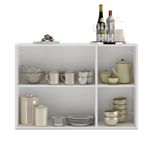 Aparador Voltik para Sala de Estar em Melamina Branco Fosco 90x69,5x32 cm