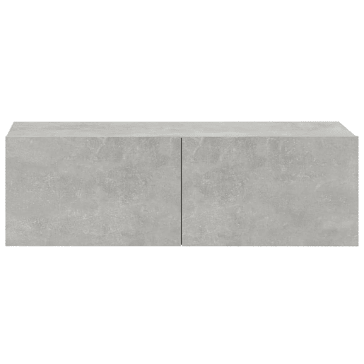 móveis de TV - Armários TV parede 2pcs 100x30x30cm madeira cinza cimento