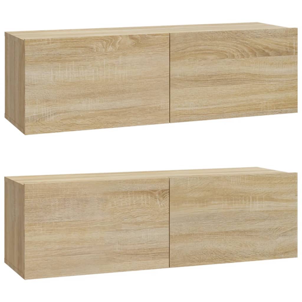 Muebles TV - Mesas de TV de pared 2 uds 100
