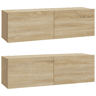 Móveis parede TV - Armários TV 2pcs 100x30x30 cm derivados madeira sonoma