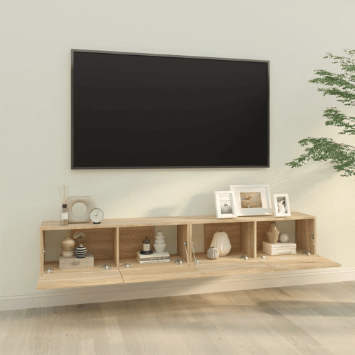 Móveis parede TV - Armários TV 2pcs 100x30x30 cm derivados madeira sonoma