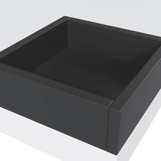 Mesa de centro quadrada com caixa de arrumação extraível - Luzes LED na parte inferior - Branco