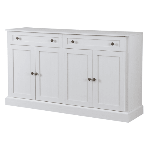 Aparador com 4 portas e 2 gavetas - madeira - altura 86 cm - branco