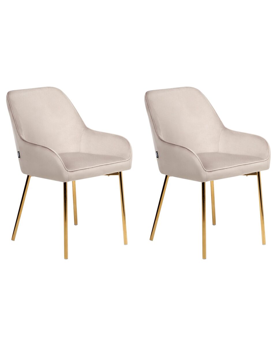 Beliani Silla de comedor LOVERNA Beige