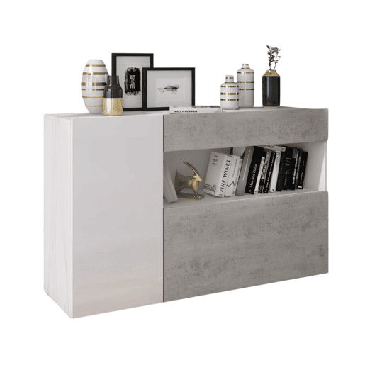 Aparador AMBIHOME JOHNY 03 - BrancoBetão, 130cm
