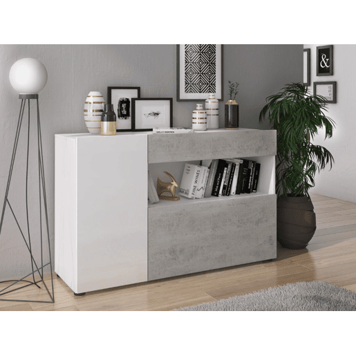 Aparador AMBIHOME JOHNY 03 - BrancoBetão, 130cm