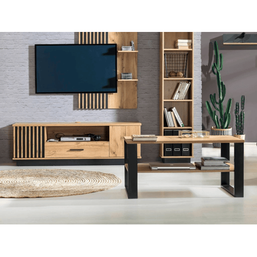 Móvel TV AMBIHOME MELO - Carvalho Wotan, C155xP40xA42cm Móvel TV AMBIHOME MELO - Carvalho Wotan, C155xP40xA42cm