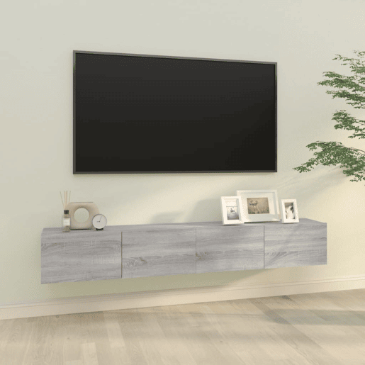 Armários parede - Móveis TV 2pcs 100x30x30 cm derivados cinza sonoma