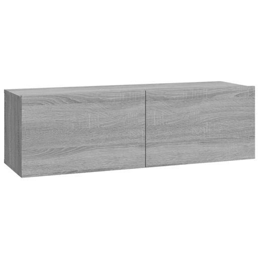 Armários parede - Móveis TV 2pcs 100x30x30 cm derivados cinza sonoma
