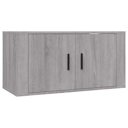 Conjunto móveis de TV - Armários TV 3 pcs madeira processada sonoma cinza