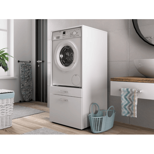 Móvel AMBIHOME AKA 01, para máquina de lavar, ctabuleiro e gaveta