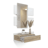 Mueble recibidor Milo Artik White (Branco mate) - Carvalho canadiano 75 x 116 x 29 cm