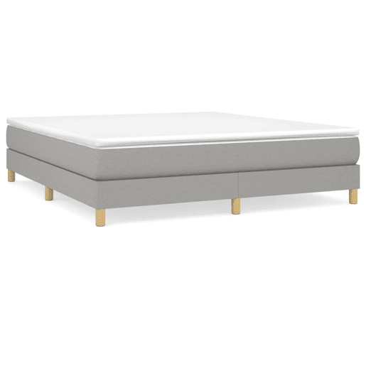 Cama de casal - Estrutura de cama sem colchão 160x200 cm tecido cinzento-claro