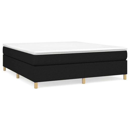 Cama de casal - Estrutura de cama sem colchão 180x200 cm tecido preto