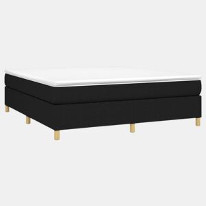 Cama de casal - Estrutura de cama sem colchão 180x200 cm tecido preto