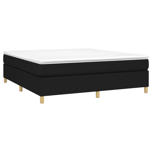 Cama de casal - Estrutura de cama sem colchão 180x200 cm tecido preto