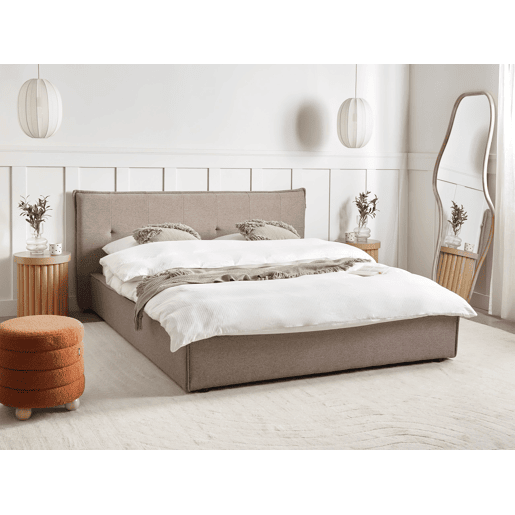 Beliani Cama de água Linho sintético LESTRE