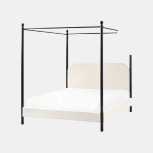 Beliani Cama com dossel Bouclé DANNEMOIS