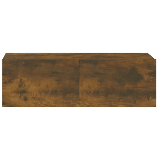 Móveis TV - Armários de TV parede 2pcs 100x30x30cm derivados madeira cor fumado