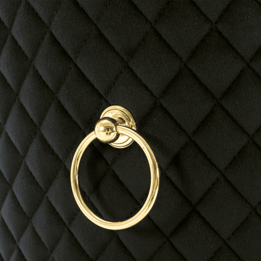 Conjunto de 6 cadeiras de veludo com pernas de metal - Preto