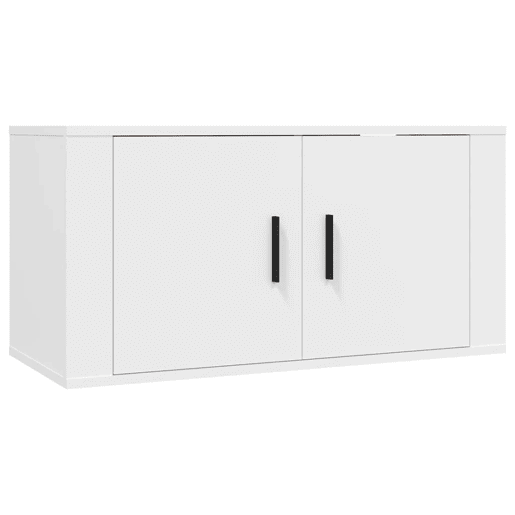 Conjunto móveis de TV - Armários TV 3 pcs madeira processada branco