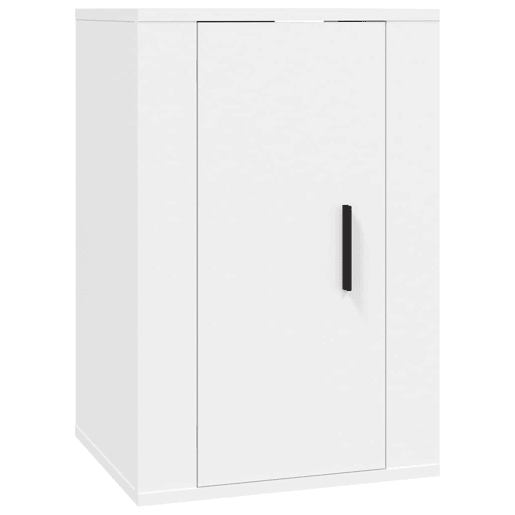 Conjunto móveis de TV - Armários TV 3 pcs madeira processada branco