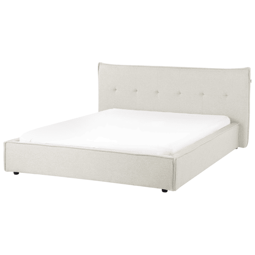 Beliani Cama de água Linho sintético LESTRE