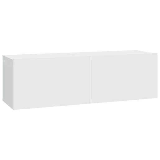 Armários de TV - Móveis de TV parede 2pcs 100x30x30 cm derivados madeira branco