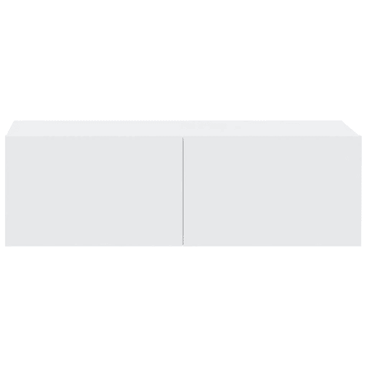 Armários de TV - Móveis de TV parede 2pcs 100x30x30 cm derivados madeira branco