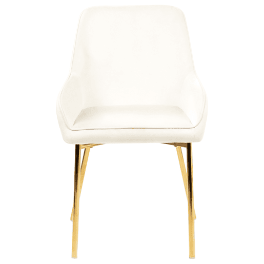 Conjunto de 2 cadeiras de jantar LOVERNA Veludo Branco creme