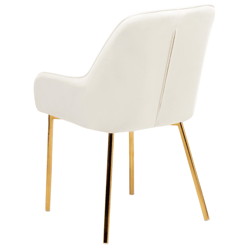 Conjunto de 2 cadeiras de jantar LOVERNA Veludo Branco creme