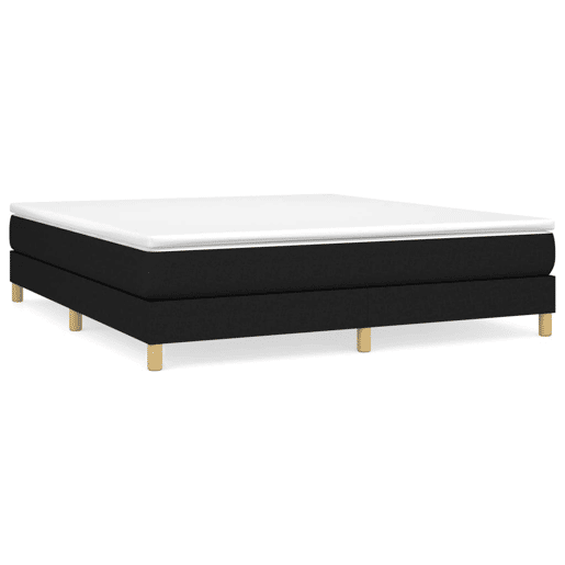 Cama de casal - Estrutura de cama sem colchão 160x200 cm tecido preto