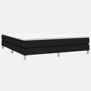 Cama de casal - Estrutura de cama sem colchão 160x200 cm tecido preto