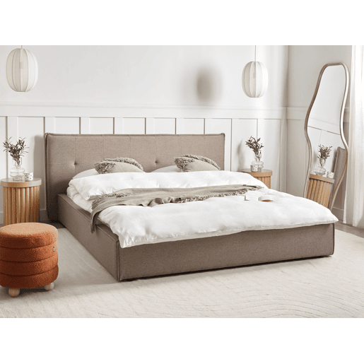 Beliani Cama de água Linho sintético LESTRE