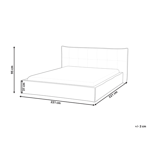 Beliani Cama de água Linho sintético LESTRE