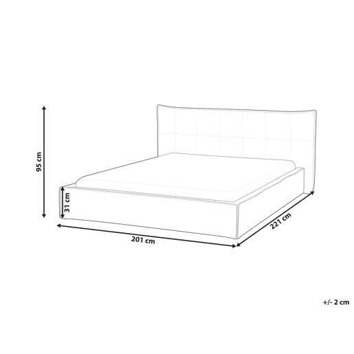 Beliani Cama de água Linho sintético LESTRE