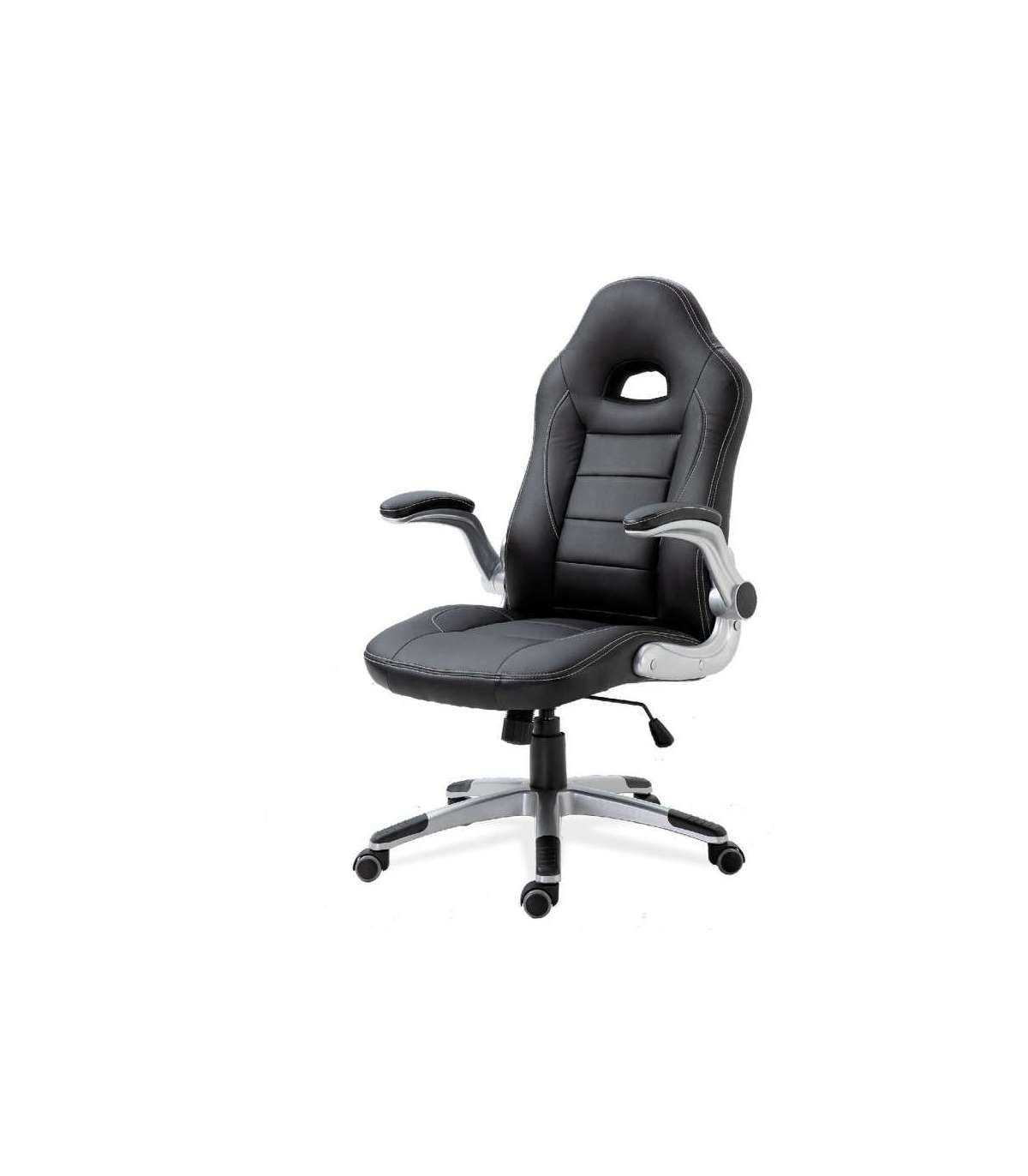 Silla de escritorio gamer Victoria en Cuero sintético Negro