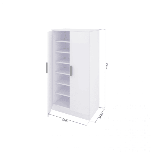 Sapateira Liam 55 Artik White (Branco mate) 55 x 108 x 36 cm
