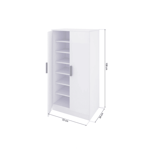 Sapateira Liam 55 Artik White (Branco mate) 55 x 108 x 36 cm