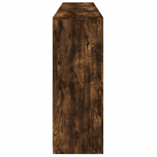 vidaXL Aparador com luzes LED 181,5x37x100 cm carvalho fumado