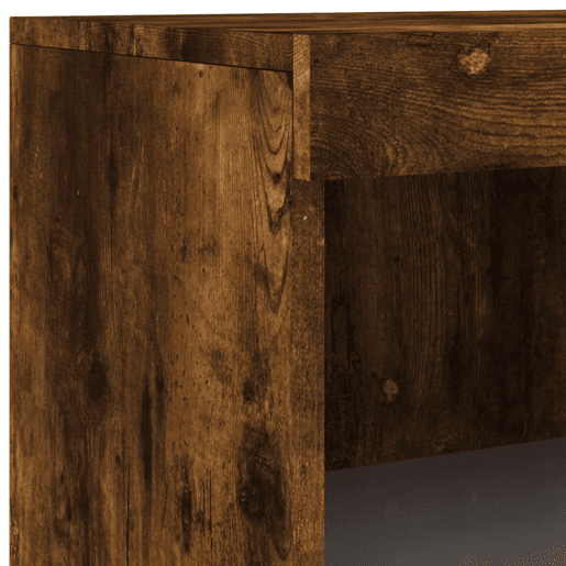 vidaXL Aparador com luzes LED 181,5x37x100 cm carvalho fumado
