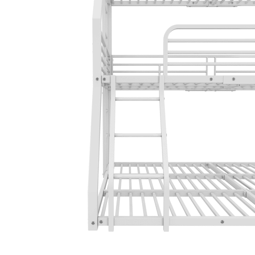 Beliche triplo - 2x90x200cm e 140x200cm - estrutura em ferro - Branco