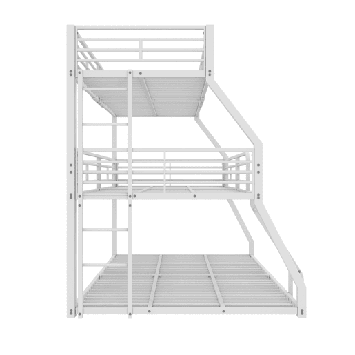 Beliche triplo - 2x90x200cm e 140x200cm - estrutura em ferro - Branco
