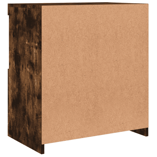 vidaXL Aparador com luzes LED 60,5x37x67 cm carvalho fumado vidaXL Aparador com luzes LED 60,5x37x67 cm carvalho fumado
