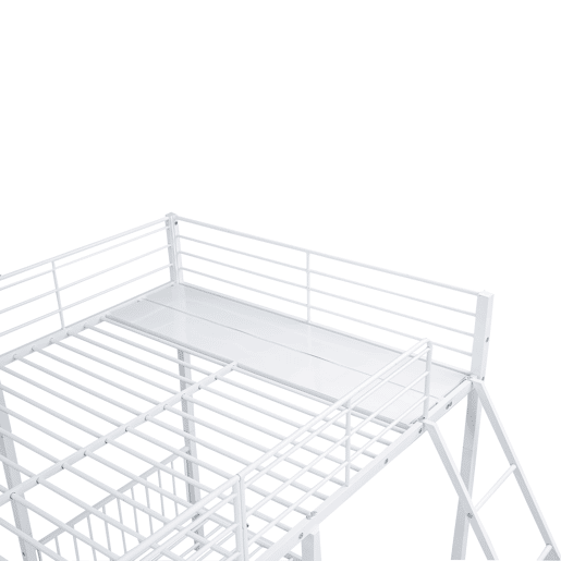 Beliche para 3 crianças com 2 gavetas - 140x200cm e 2x90x200cm - estrutura do colchão - Branco (colchão não incluído)