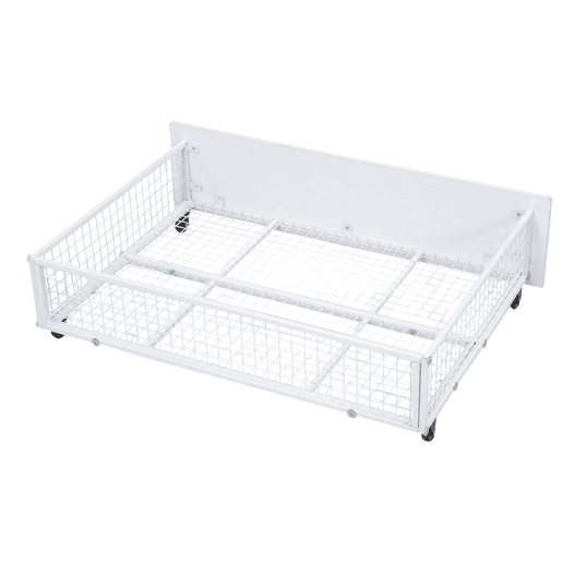 Beliche para 3 crianças com 2 gavetas - 140x200cm e 2x90x200cm - estrutura do colchão - Branco (colchão não incluído)