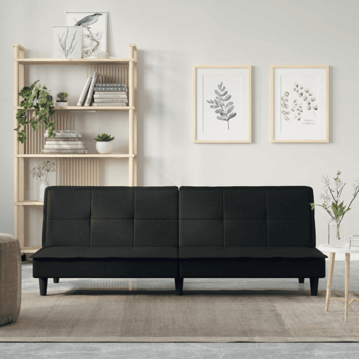 Sofá-cama, Sofá conversível tecido preto Sofá-cama, Sofá conversível tecido preto
