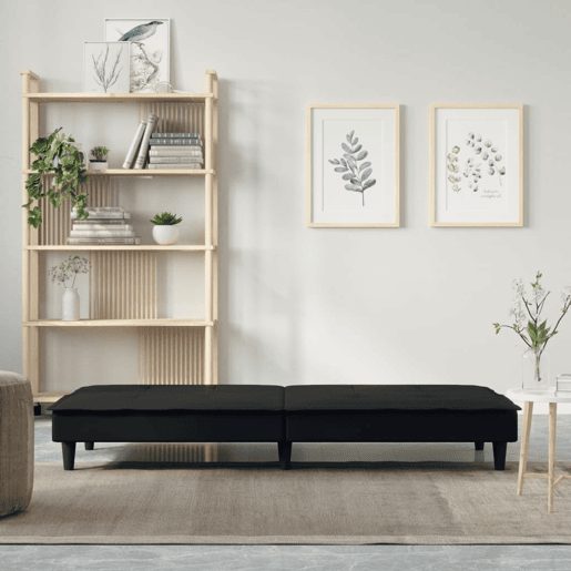 Sofá-cama, Sofá conversível tecido preto Sofá-cama, Sofá conversível tecido preto