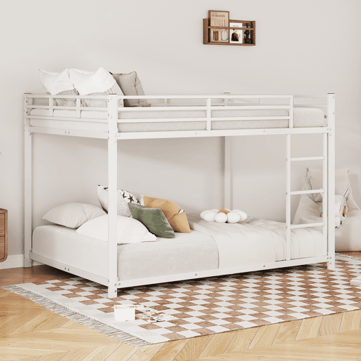 Beliche de ferro para crianças 140x200 cm - Branco