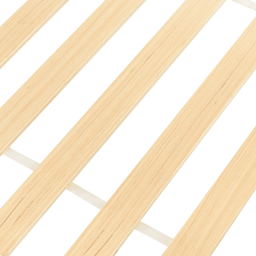Cama de criança em pinho maciço 90x200 cm - em forma de jipe - Branco e Natural